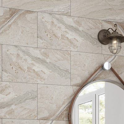 beige 12x24 matte finish porcelain large format tiles with natural stone texture