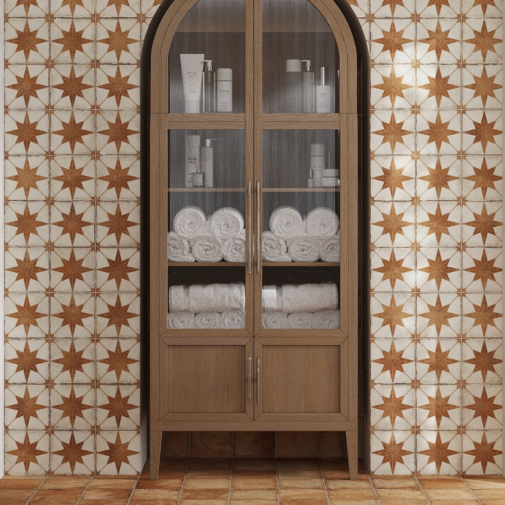 White Terracotta 8x8 Matte Square Motif Porcelain Tile (15 pack, 6.46 sq ft/case)