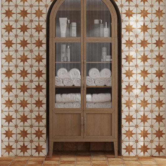 White Terracotta 8x8 Matte Square Motif Porcelain Tile (15 pack, 6.46 sq ft/case)