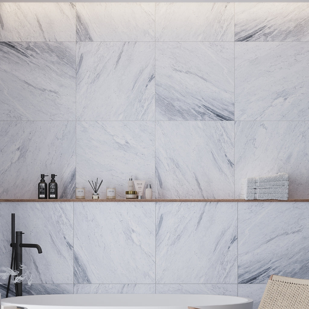 Smoke Blue 24x24 Matte Color Body Porcelain Large Tile (15.5 sq ft/case, 4-Pack)