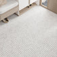 polished bianco carrara and eastern beige marble basketweave mosaic tile 11x11