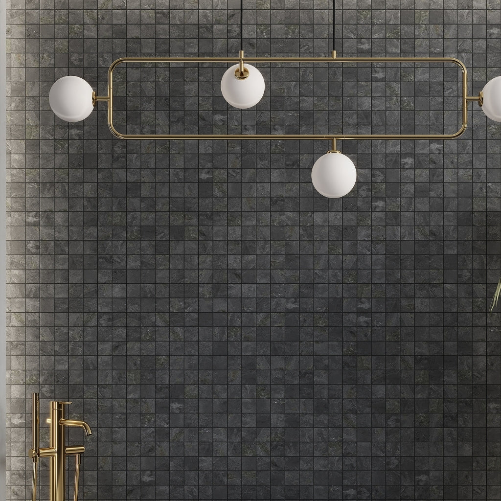 Slate Black 12x12 Matte Uniform Square Porcelain Mosaic Tile (11 pack, 10.65 sq ft/case)