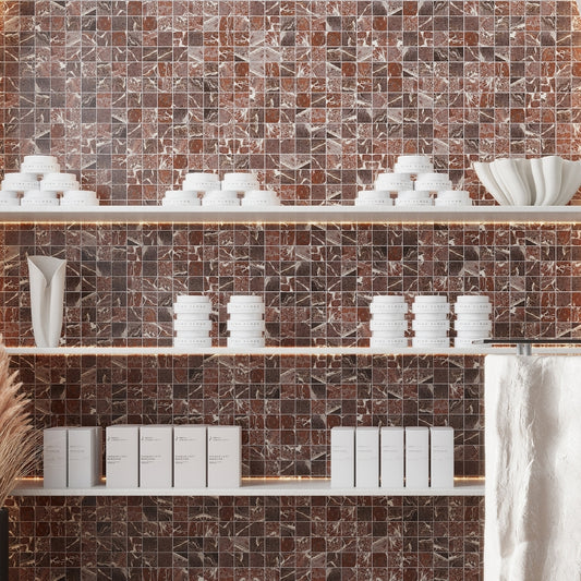 Rosso Levanto 12x12 Matte Gres Porcelain Square Mosaic Tile (5.82 sq ft/case, 6-Pack)