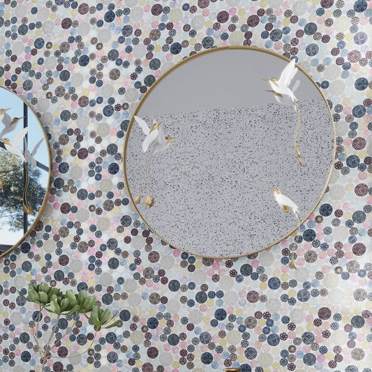 Multicolor 12x12 Glossy Textured Bubble Glass Resin Mosaic Tile (5 pack, 5 sq ft/case)