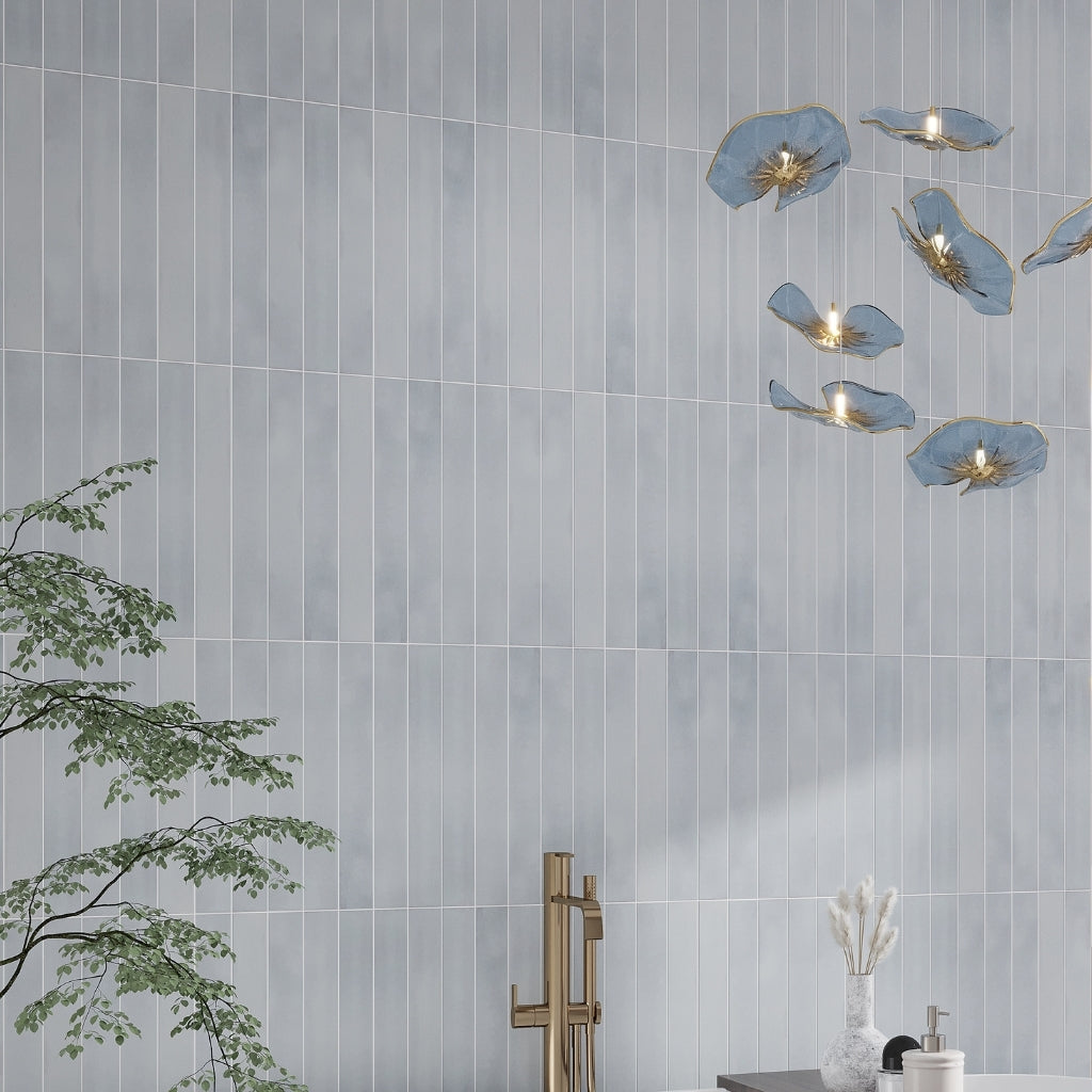 Taupe Blue 2x16 Matte Porcelain Elongated Subway Tile (10.76 sq ft/case, 50-Pack)