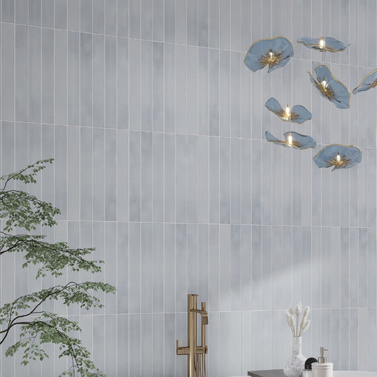 Taupe Blue 2x16 Matte Porcelain Elongated Subway Tile (10.76 sq ft/case, 50-Pack)