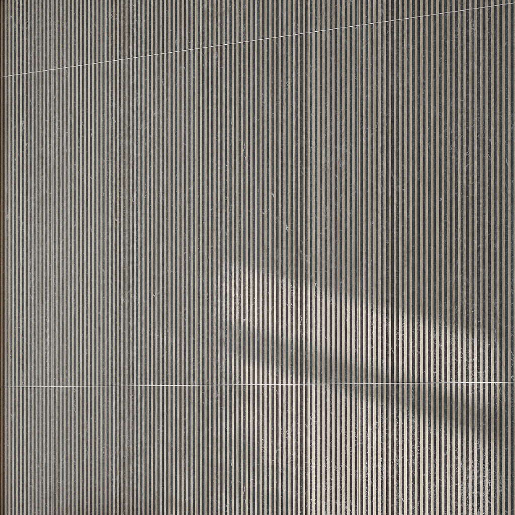 Taupe Wood 24x48 Matte Fluted Ceramic Large Tile (2 pack, 15.5 sq ft/case)