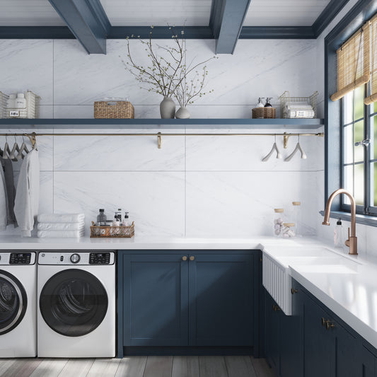 White 24x48 Matte Porcelain Large Tile (15.5 sq ft/case, 2-Pack)