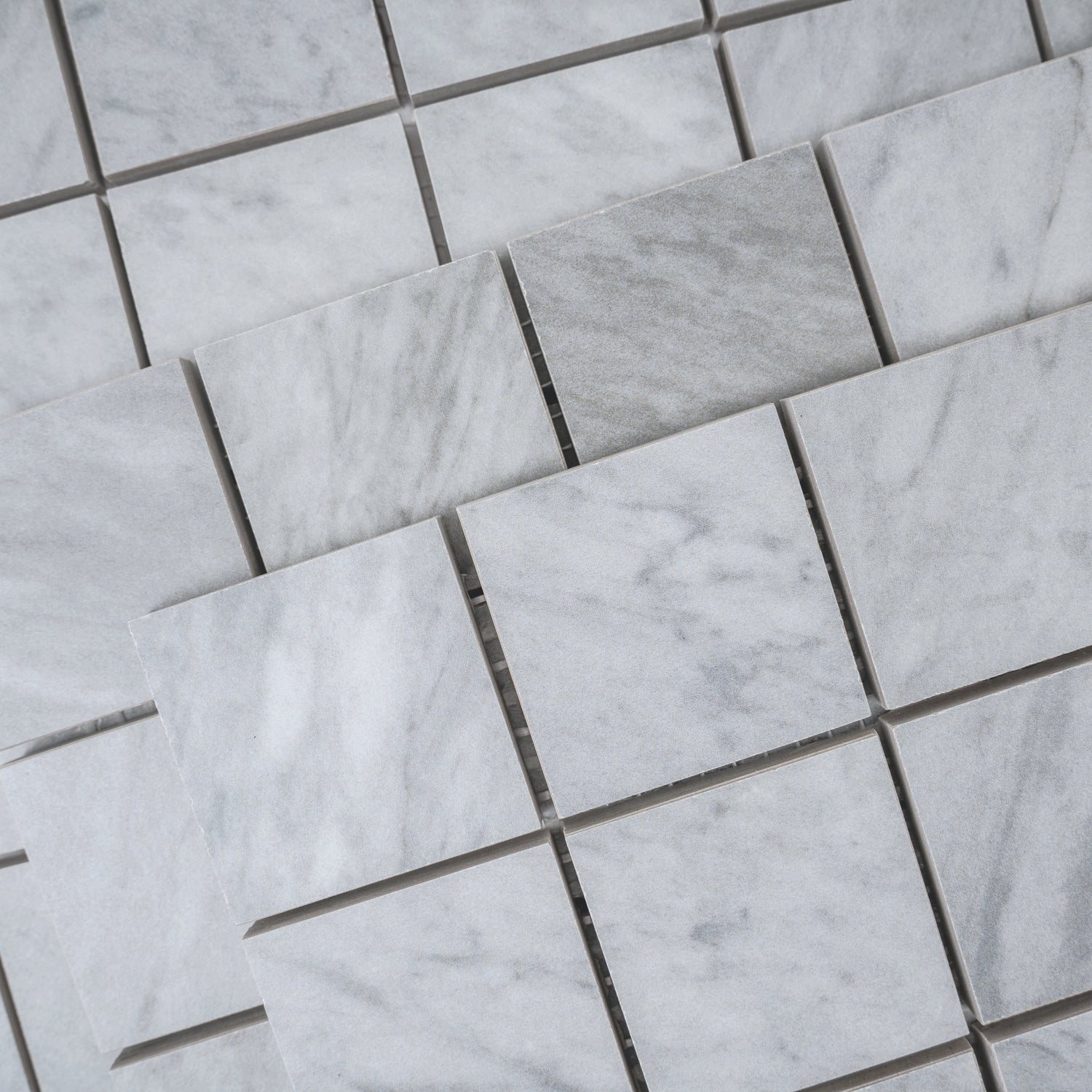 Sample - Smoke Blue 12x12 Matte Gres Porcelain Square Mosaic Tile (5.82 sq ft/case, 6-Pack)