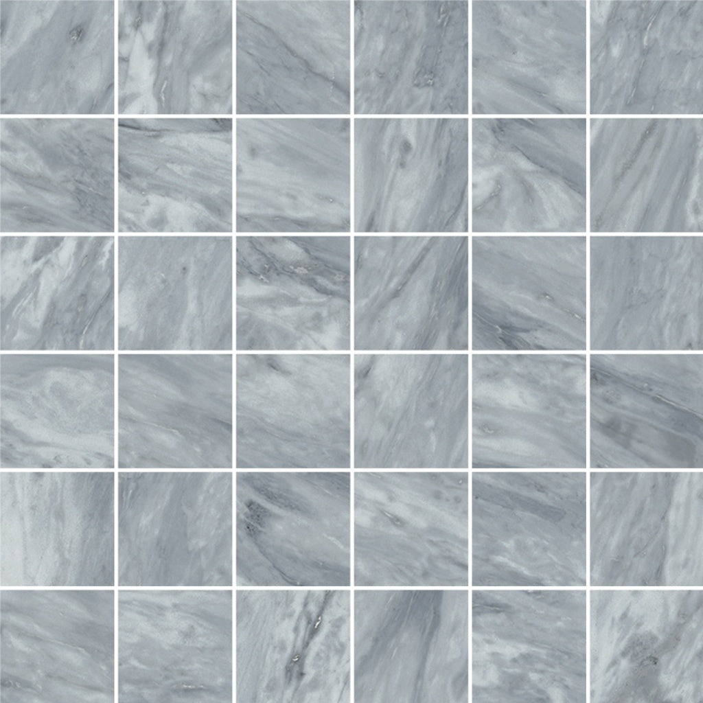Sample - Smoke Blue 12x12 Matte Gres Porcelain Square Mosaic Tile (5.82 sq ft/case, 6-Pack)