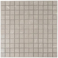 Ash gray 12x12 matte gres porcelain square mosaic tiles with subtle white veining