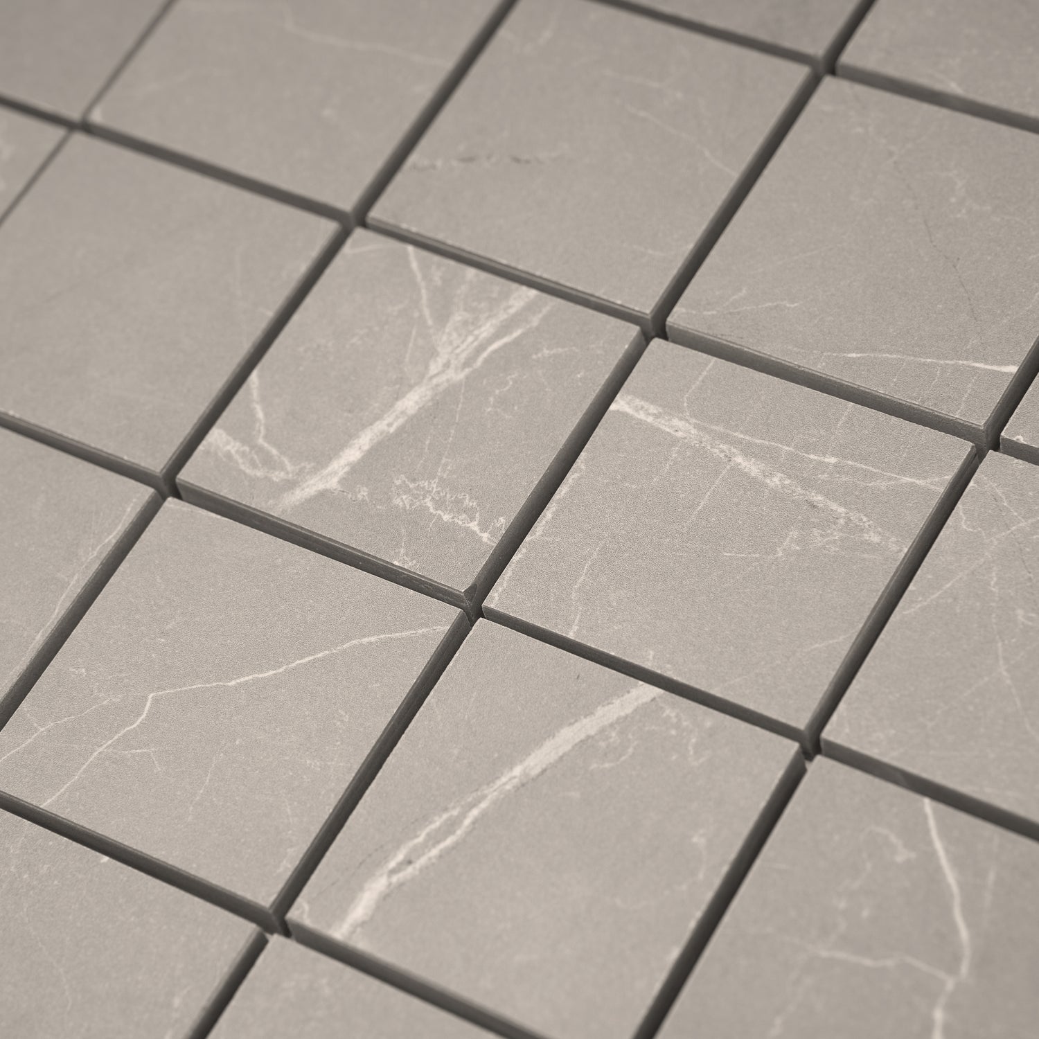 Ash Gray 12x12 Matte Gres Porcelain Square Mosaic Tile (5.82 sq ft/case, 6-Pack)