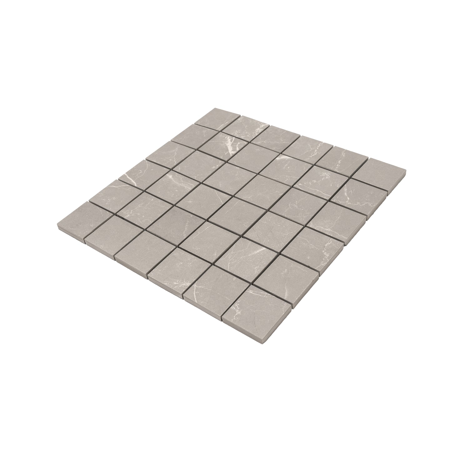 Ash Gray 12x12 Matte Gres Porcelain Square Mosaic Tile (5.82 sq ft/case, 6-Pack)