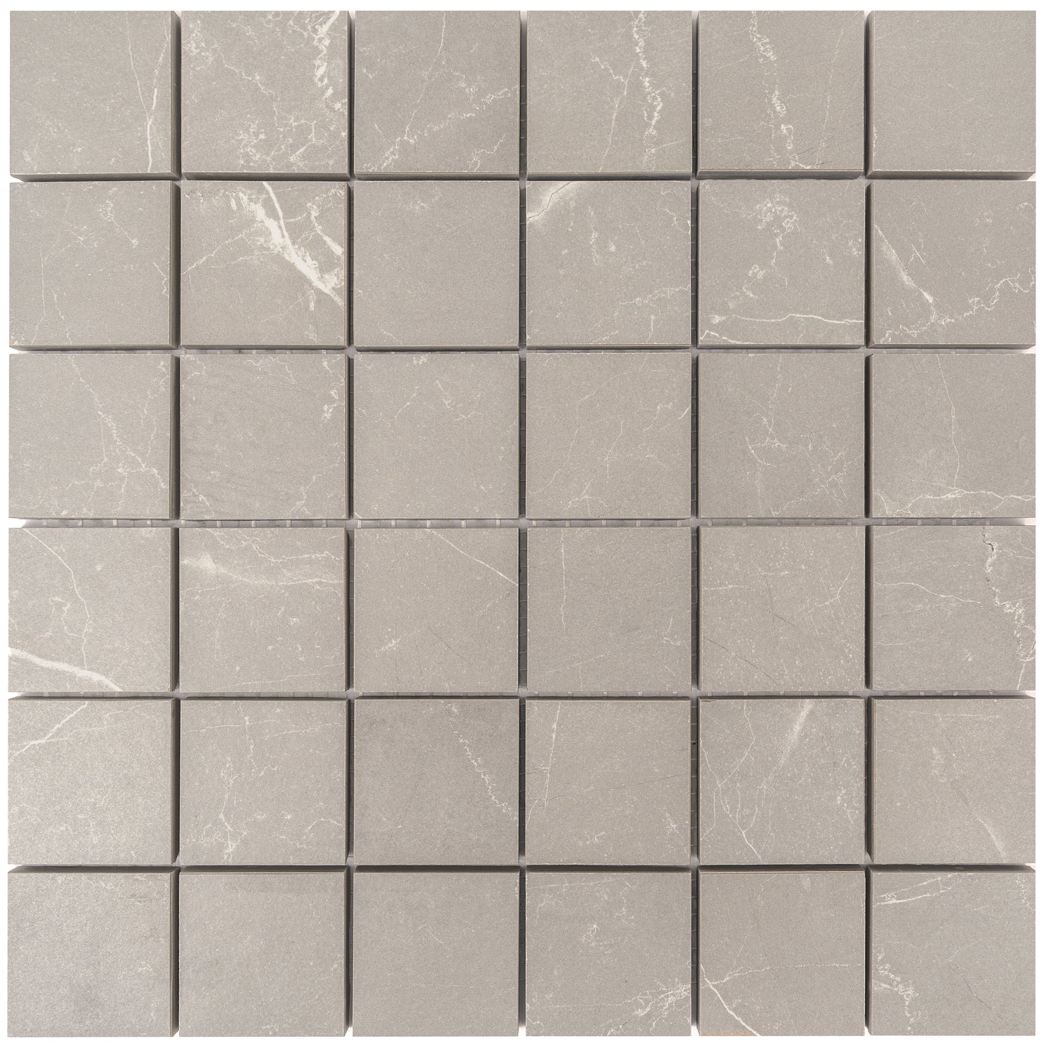 Ash Gray 12x12 Matte Gres Porcelain Square Mosaic Tile (5.82 sq ft/case, 6-Pack)
