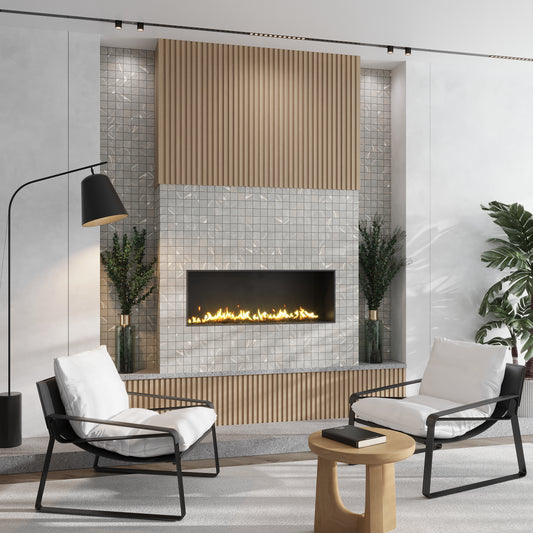 Ash Gray 12x12 Matte Gres Porcelain Square Mosaic Tile (5.82 sq ft/case, 6-Pack)