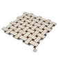 Sample - Beige, Brown 12x12 Matte Gres Porcelain Basketweave Mosaic Tile (5.82 sq ft/case, 6-Pack)