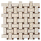 Sample - Beige, Brown 12x12 Matte Gres Porcelain Basketweave Mosaic Tile (5.82 sq ft/case, 6-Pack)