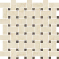 Sample - Beige, Brown 12x12 Matte Gres Porcelain Basketweave Mosaic Tile (5.82 sq ft/case, 6-Pack)