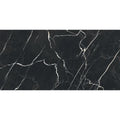Nero Black 24x48 matte porcelain tile with white veining and large format design