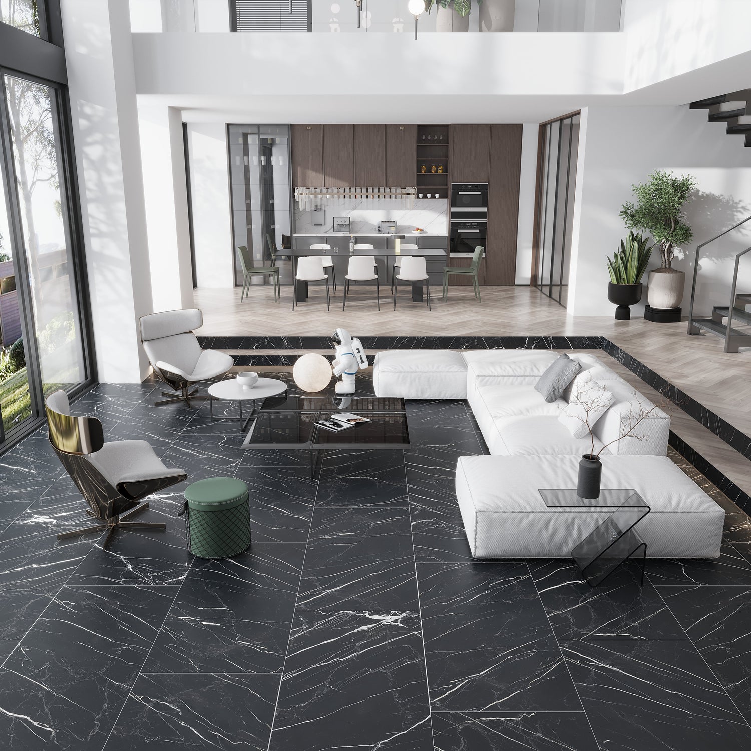 Nero Black 24x48 Matte Porcelain Large Tile (15.5 sq ft/case, 2-Pack) - Sample