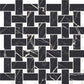 Nero Black, White 12x12 Matte Gres Porcelain Basketweave Mosaic Tile (5.82 sq ft/case, 6-Pack)