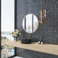 Nero Black, White 12x12 Matte Gres Porcelain Basketweave Mosaic Tile (5.82 sq ft/case, 6-Pack) - Sample