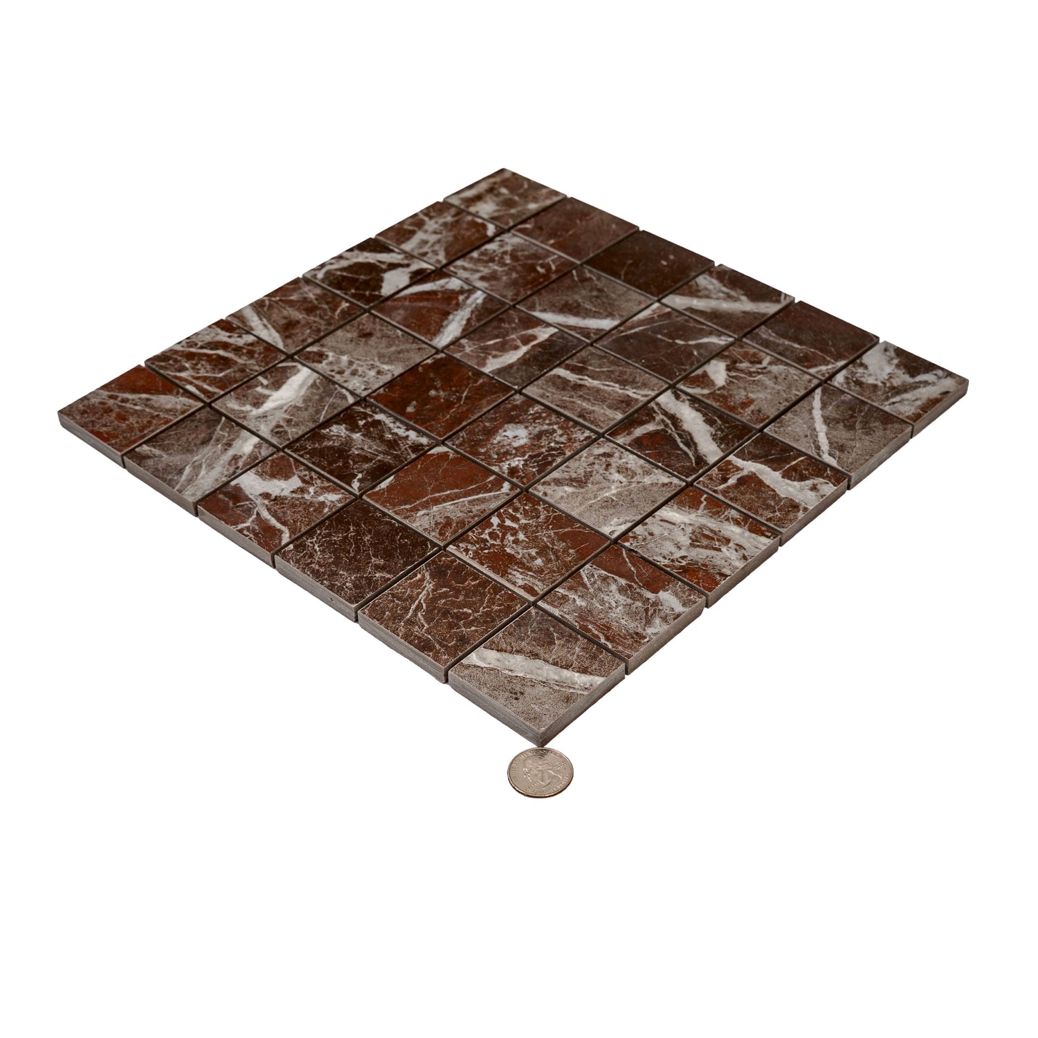 Rosso Levanto 12x12 Matte Gres Porcelain Square Mosaic Tile (5.82 sq ft/case, 6-Pack) - Sample