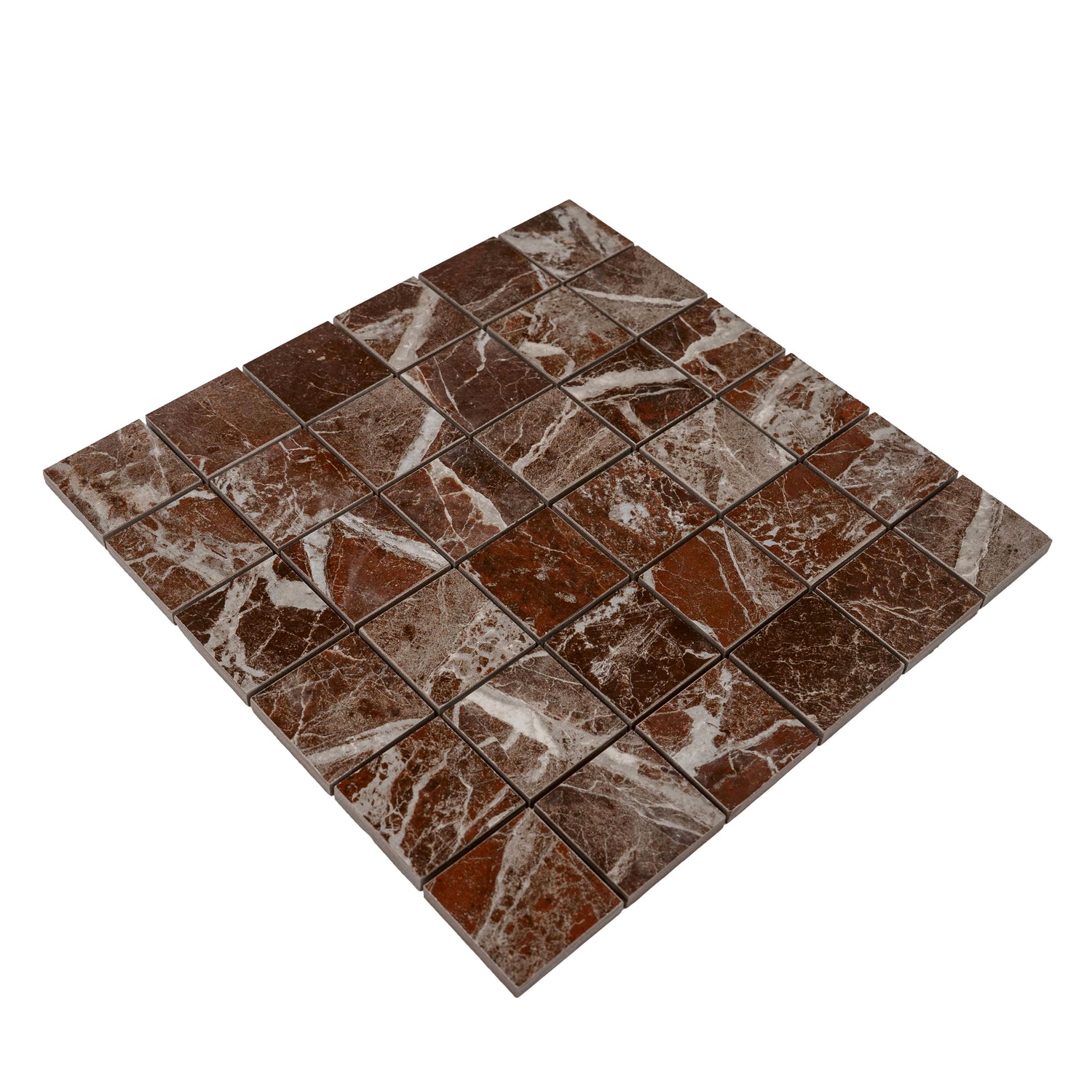 Rosso Levanto 12x12 Matte Gres Porcelain Square Mosaic Tile (5.82 sq ft/case, 6-Pack)