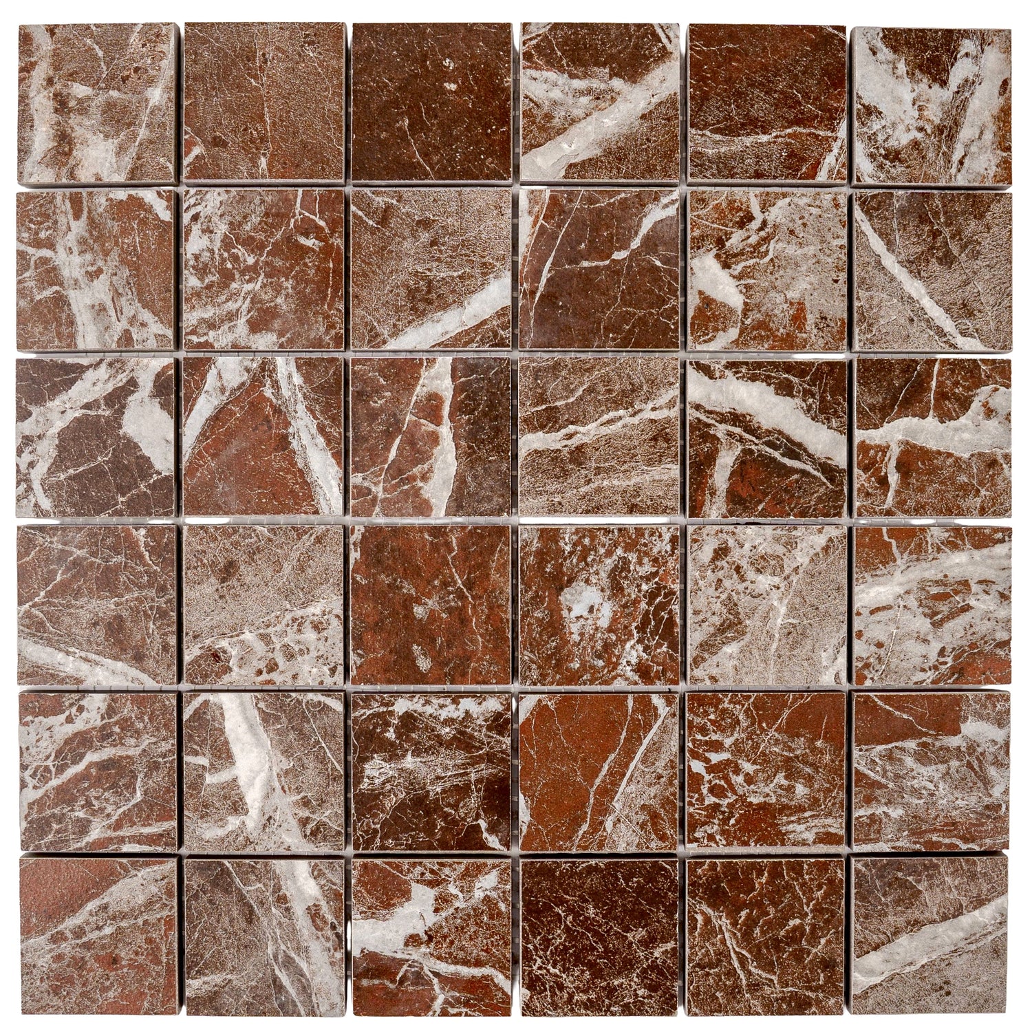 Rosso Levanto 12x12 Matte Gres Porcelain Square Mosaic Tile (5.82 sq ft/case, 6-Pack)