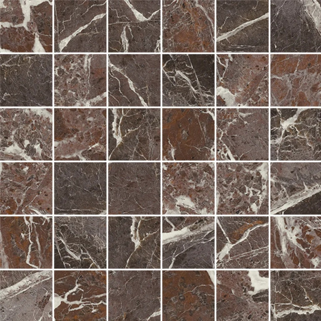 Rosso Levanto 12x12 Matte Gres Porcelain Square Mosaic Tile (5.82 sq ft/case, 6-Pack)
