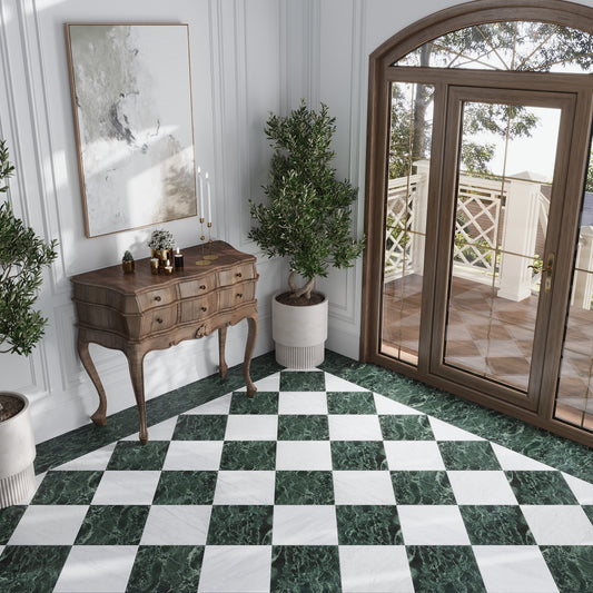 Verde Alpi 12x12 Matte Marble-look Vein Porcelain Tile (14 pack, 13.56 sq ft/case)