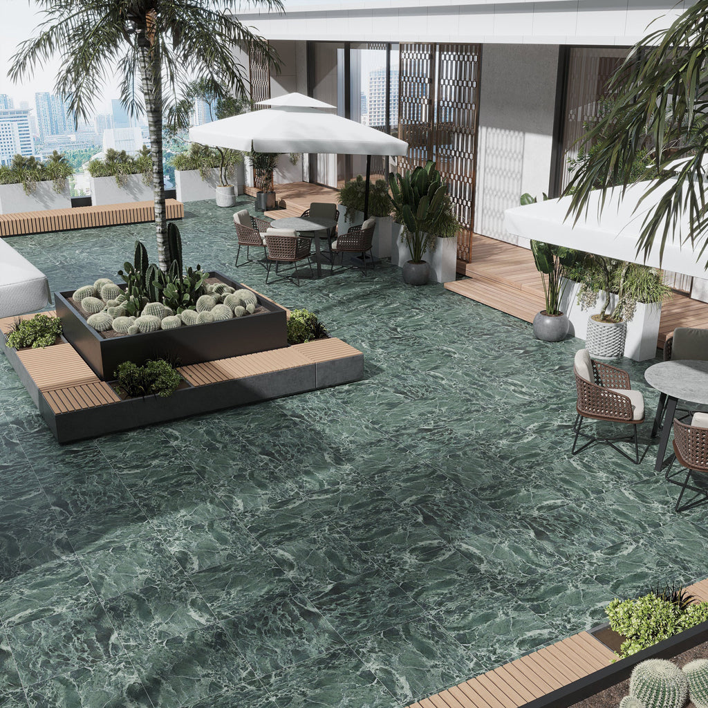 Verde Alpi 24x24 Matte Color Body Porcelain Large Tile (15.5 sq ft/case, 4-Pack) - Sample