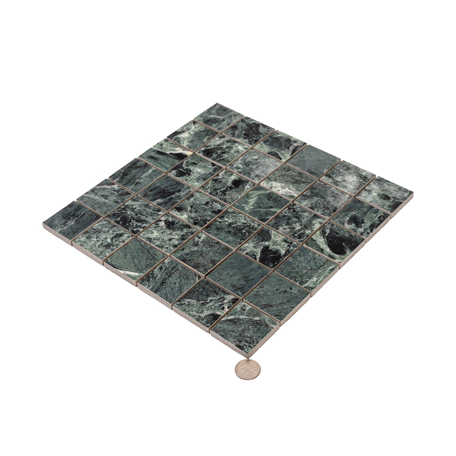 Verde Alpi 12x12 Matte Gres Porcelain Square Mosaic Tile (5.82 sq ft/case, 6-Pack) - Sample