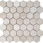 stone beige honed crema marfil marble hexagon mosaic tile, 12x12 inch, pack of 5
