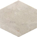 Sample - Beige 10x10 Polished Crema Marfil Marble Honed Hexagon tile (5 pack, 2.95 sq ft/case)
