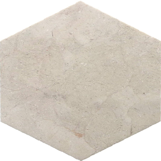 Sample-Beige 10x10 Polished Crema Marfil Marble Honed Hexagon tile (5 pack, 2.95 sq ft/case)