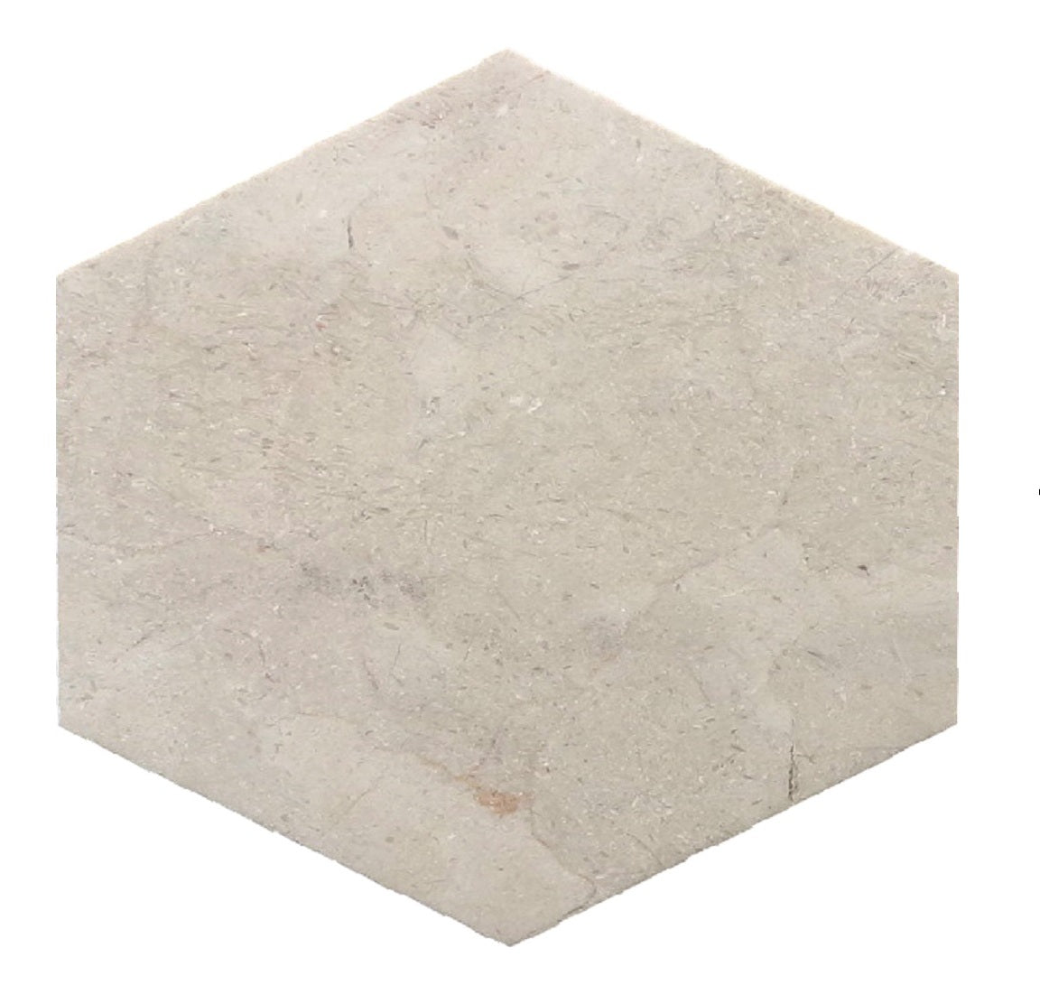 Beige Crema Marfil honed hexagon marble tile polished finish natural stone