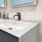 Ivory beige polished Crema Marfil marble tiles in 12x12 herringbone mosaic pattern on wall