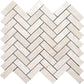 Sample - Ivory Beige 12x12 Polished Crema Marfil Marble Herringbone Mosaic tile (5 pack, 5.29 sq ft/case)