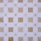 White Beige 12x12 Polished Multi-shaped Thassos Crema Marfil Mosaic Tile (5 pack, 5.17 sq ft/case) - Sample