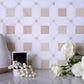 12x12 White And Beige Backsplash Tile