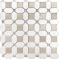 White Beige 12x12 Polished Multi-shaped Thassos Crema Marfil Mosaic Tile (5 pack, 5.17 sq ft/case) - Sample