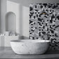 Black Gray 12x12 Honed Fan Fish Scale Terrazzo Limestone Marble Mosaic Tile (5 pack, 5 sq ft/case)