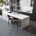 Sample - Charcoal Gray Black 12x12 Honed Basketweave Terrazzo Dolomite Limestone Marble Mosaic Tile (5 pack, 5.08 sq ft/case)