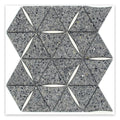 Sample-Charcoal Gray White 11x13 Honed Triangle Terrazzo Dolomite Marble Mosaic Tile (5 pack, 4.77 sq ft/case)