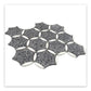 Stellare 11.65 in. x 13.5 in. Honed Charcoal Gray and Black Terrazzo, Marble Mosaic Star, Round Wall and Floor Tile (5.46 sq ft/case) - 5 Pack