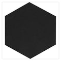 10-inch honed jet black hexagon marble wall and floor tile with smooth matte finish