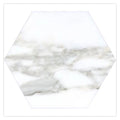 Sample - White Gray 10x10 Honed Hexagon Calacatta Gold Marble Tile (5 pack, 2.95 sq ft/case)
