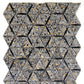 Stellare 10.9 in. x 12.6 in. Honed Charcoal Gray and Black Terrazzo, Marble Mosaic Triangle Wall and Floor Tile (4.77 sq ft/case) - 5 Pack