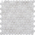 Sample - Cotton White 12x12 Matte Glossy Hexagon Recycled Glass Mosaic Tile (5 pack, 4.92 sq ft/case)